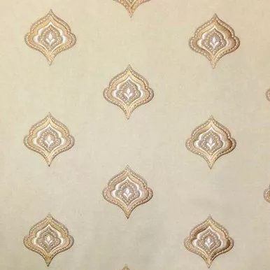 6775811 MURPHY 5032 COL. 504 CHAMPAGNE Embroidered Drapery Fabric