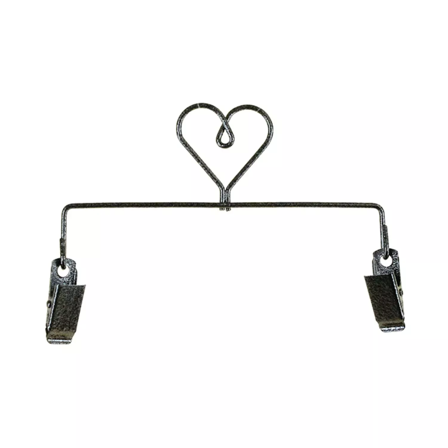 6in Heart Clip Holder Charcoal