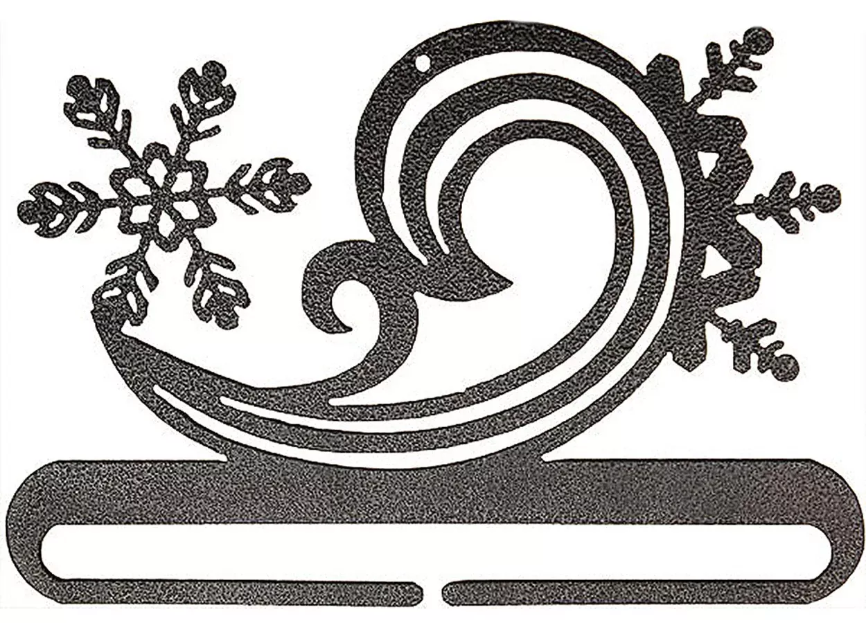 6in Snowy Swirl Split Bottom Charcoal