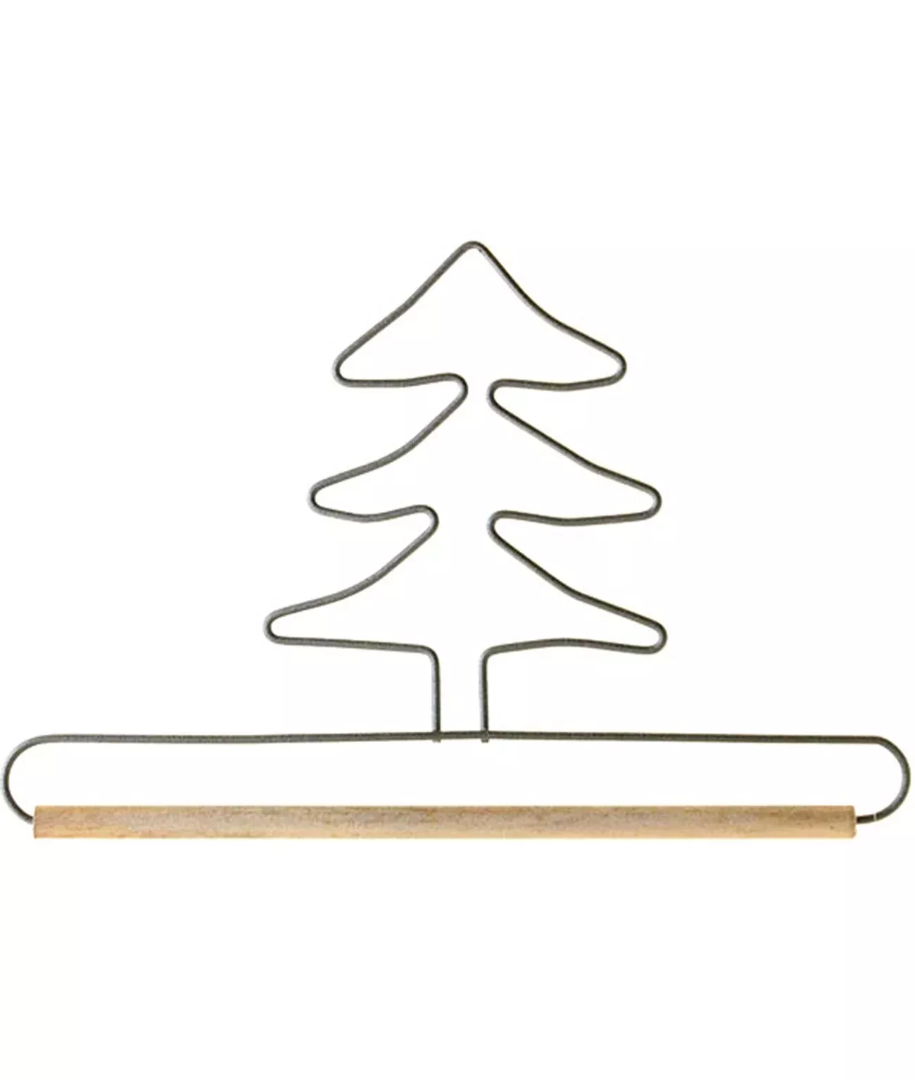 6in Tree Decorative Craft Hanger w /1 /4in Dowel Gray