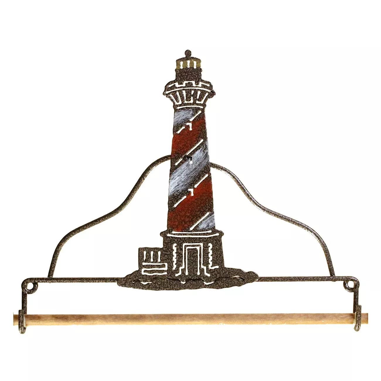 7-1 /2in Tin Lighthouse Fabric Holder