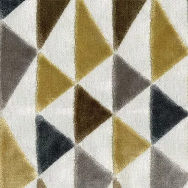7015015 ERIC MINERAL Geometric Velvet Upholstery Fabric