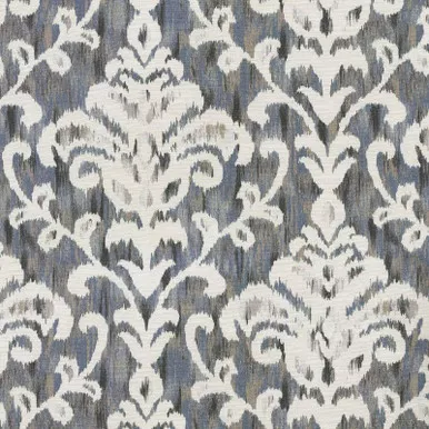 7028212 P/K Lifestyles BRIGITTE INDIGO 409902 Floral Print Drapery Fabric