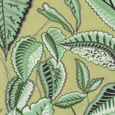 7036611 CYPRESS KIWI Floral Print Upholstery And Drapery Fabric