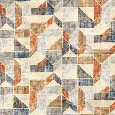 7049911 CHENEY CHAMPAGNE Geometric Print Upholstery Fabric