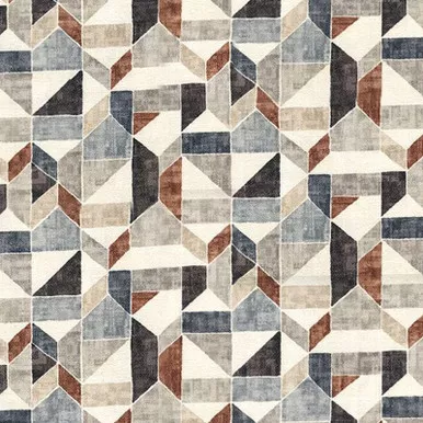 7049912 CHENEY MINERAL Geometric Print Upholstery Fabric