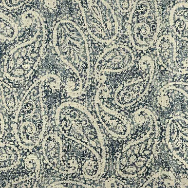 7051311 Covington NESLING 593 INDIGO Paisley Jacquard Upholstery Fabric