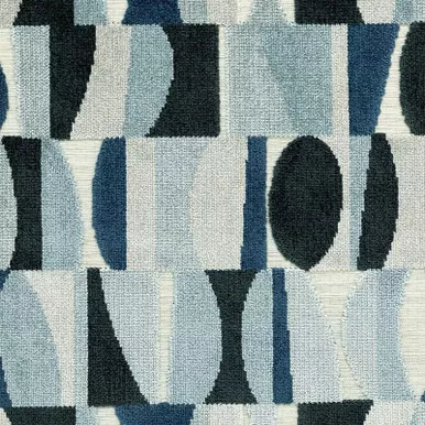7053912 MORRIS WILLOW Geometric Velvet Upholstery Fabric