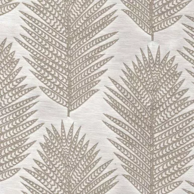 7070415 LOMASI A GRAY Floral Embroidered Drapery Fabric