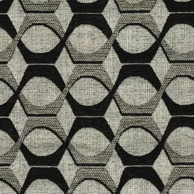 7075011 MIRIAM COAL Lattice Jacquard Upholstery Fabric