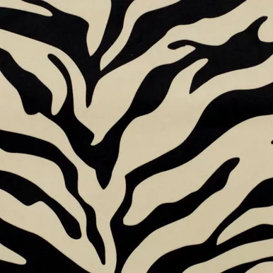 7097712 ZEBRA BLACK/TAN Faux Suede Upholstery Fabric