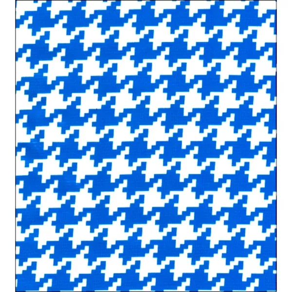 70x70" Houndstooth Blue Oilcloth Tablecloth