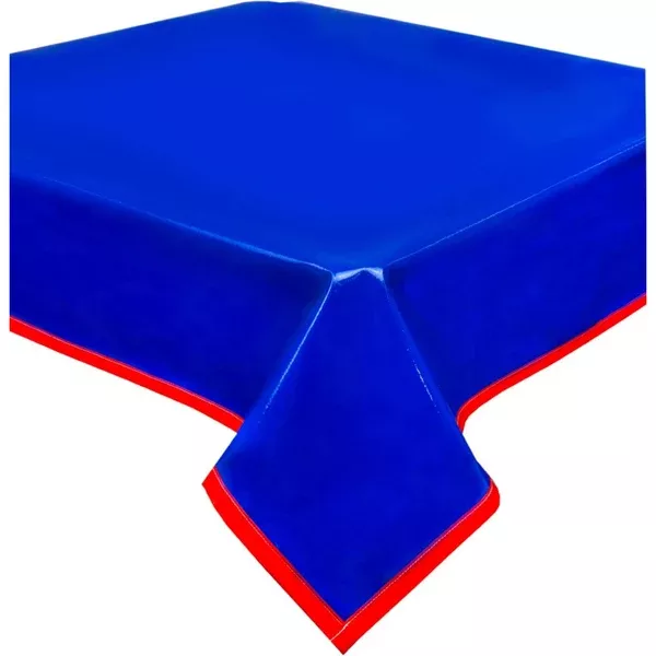 70x70" Solid Blue Oilcloth Tablecloth