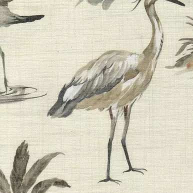 7136311 AVIARY NATURAL Print Upholstery And Drapery Fabric