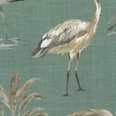 7136312 AVIARY NILE Print Upholstery And Drapery Fabric