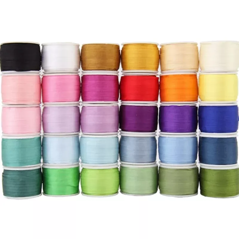 7mm Silk Ribbon – 30 Spool Set