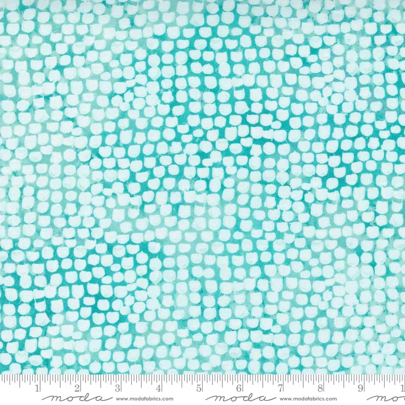 8485 12 STARFLOWER CHRISTMAS–Aqua–Hole Punch Dots