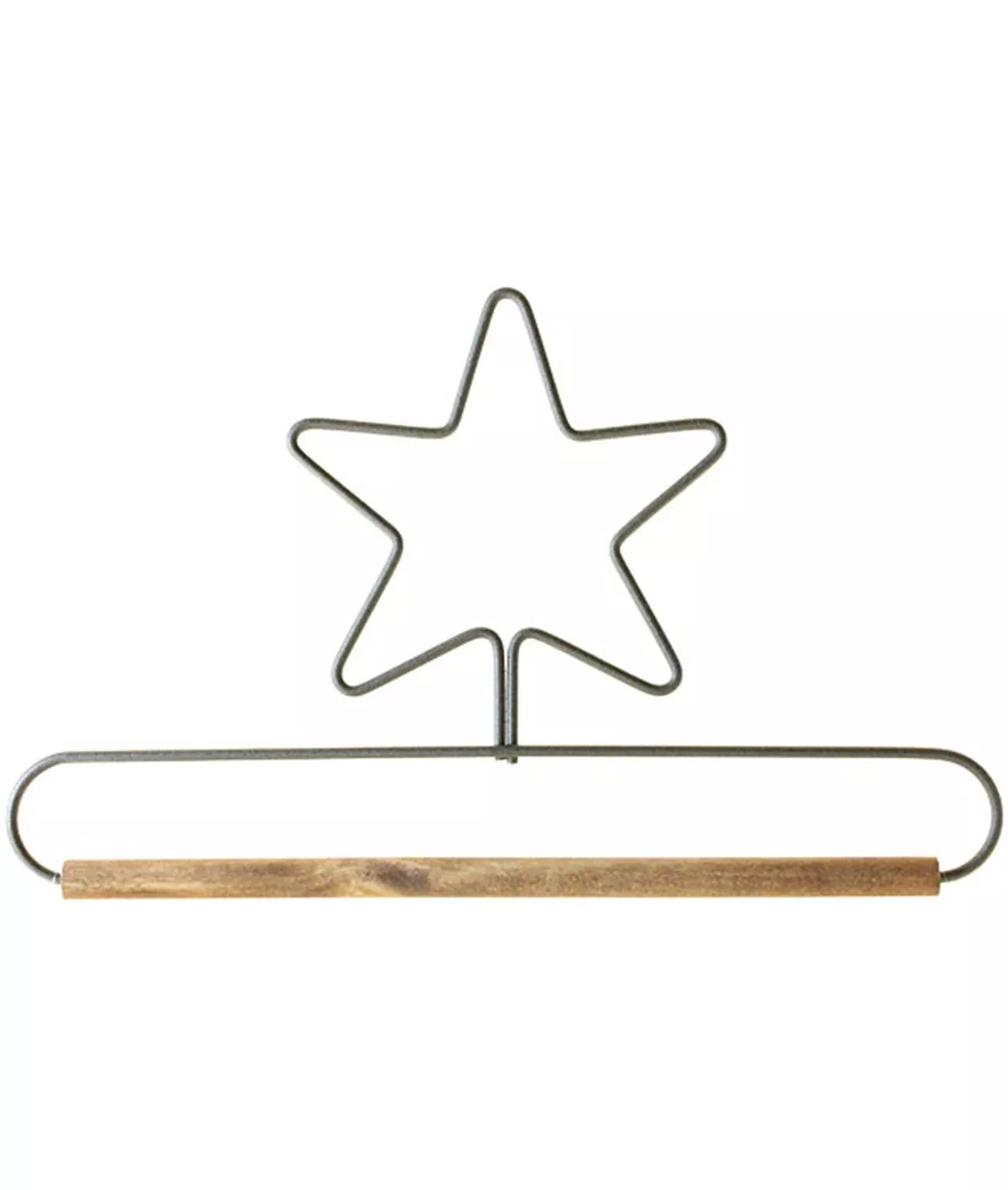 8in Star Dowel Holder Gray