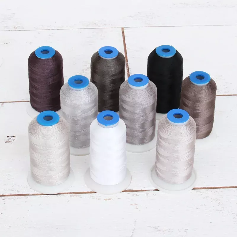 9 Cone Grey Tones Color Builder Polyester Thread Set – 1000m Cones – Brilliant Finish
