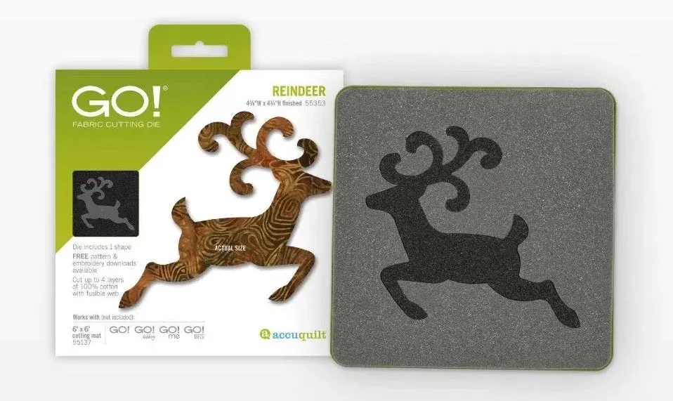 Accuquilt Die 55353 Reindeer