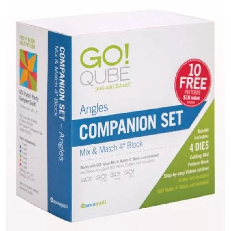 Accuquilt GO! Qube 4″ Companion Set Angles #55231