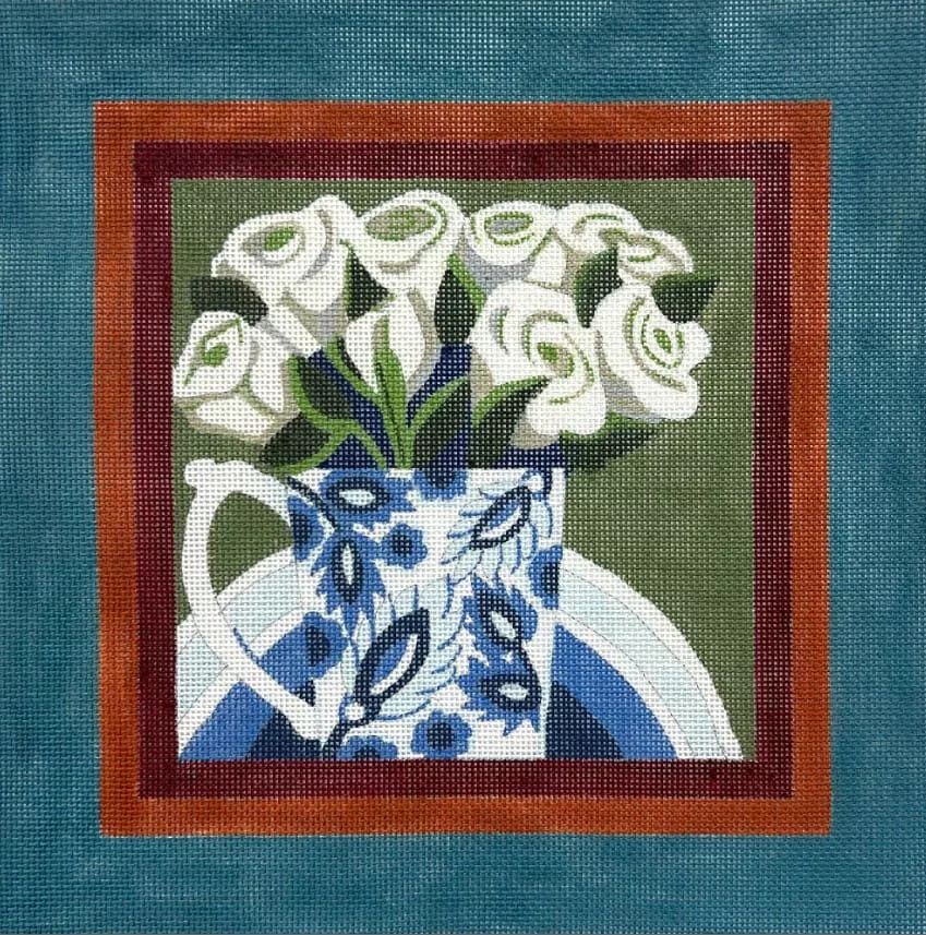 Alice Peterson Company – White Rose in Coffee Cup