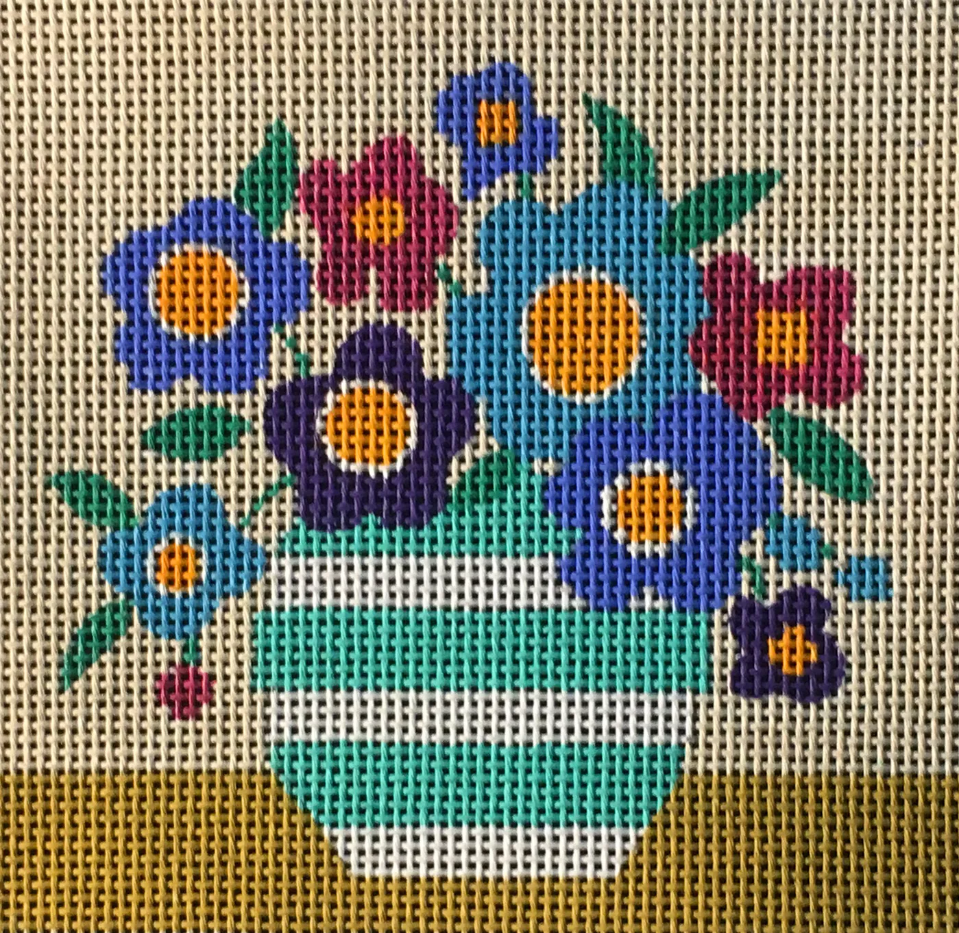 Amanda Lawford– Blue Mod Flowers