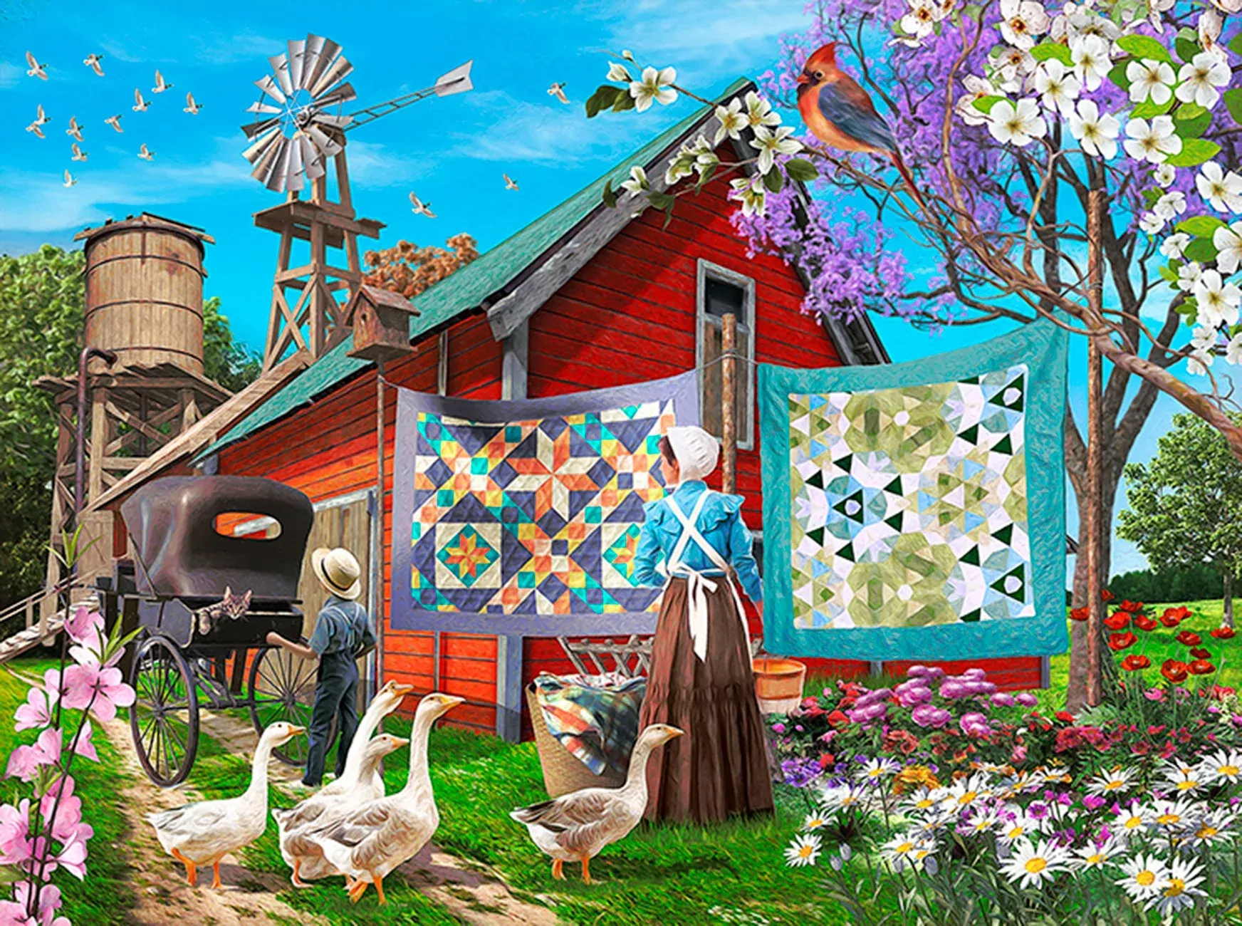 Amish Backyard 1000pc