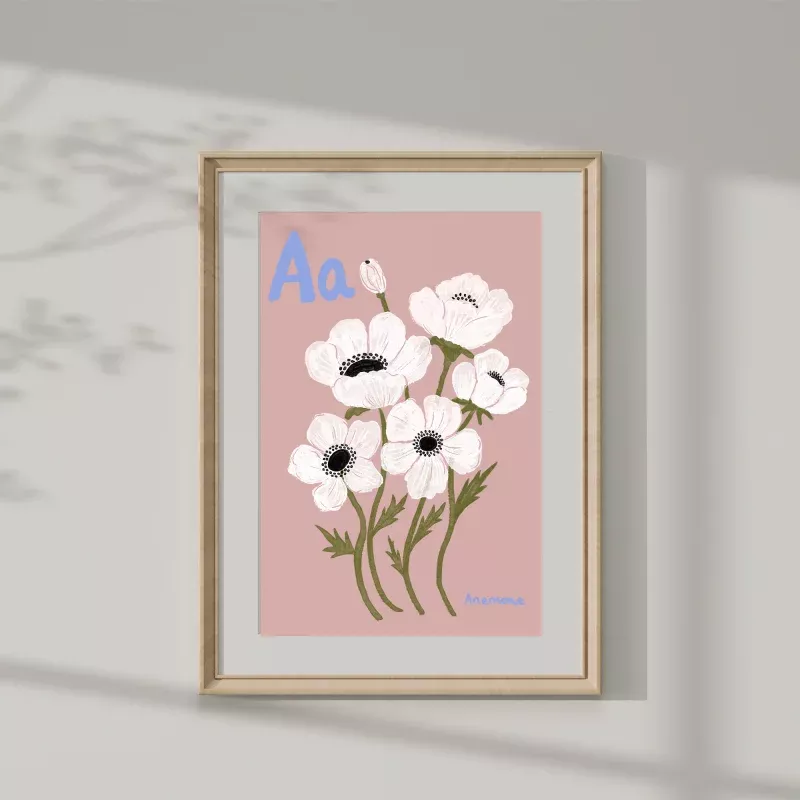 Anemone Alphabet Print