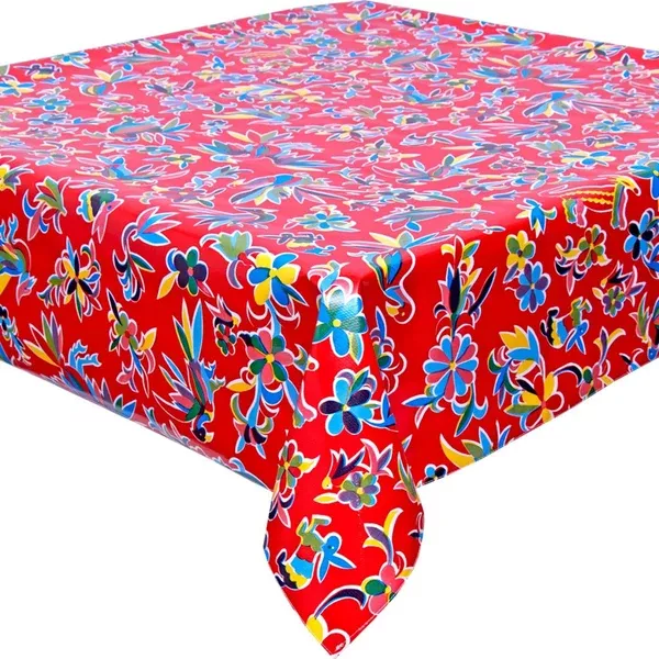 Animal Wonderland Red Oilcloth Tablecloths