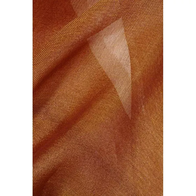 Antelope Brown Silk Organza Fabric