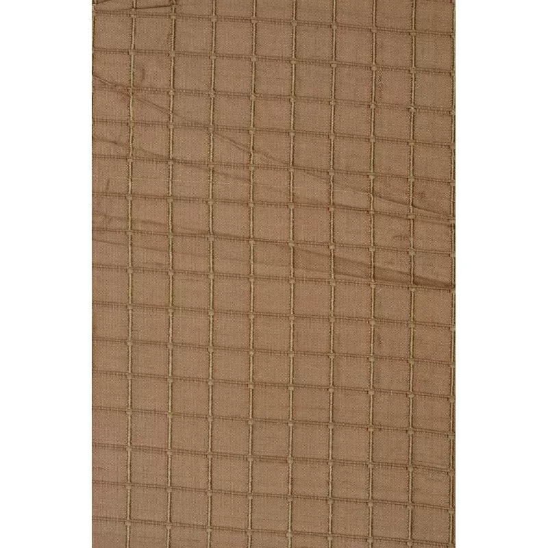 Apple Cinnamon Silk Shantung Windowpane 54″ Fabric