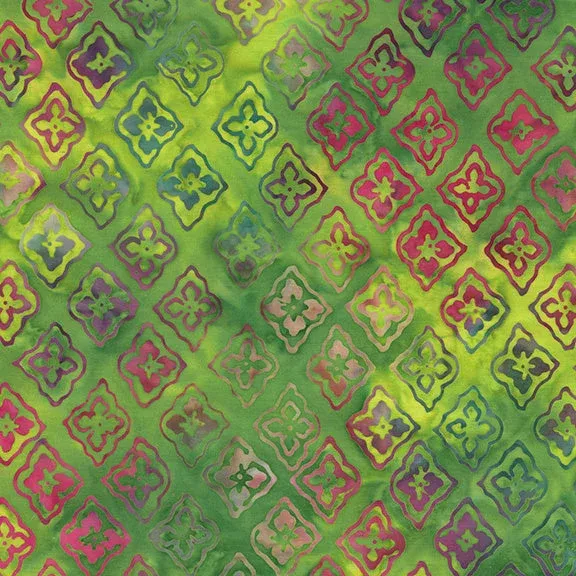 April Green – Tiles in Jungle – Jacqueline de Jonge – 3842Q-X – Half Yard (Preorder)