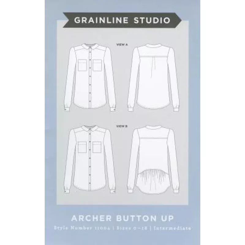 Archer Button Up Pattern – sizes 0-18