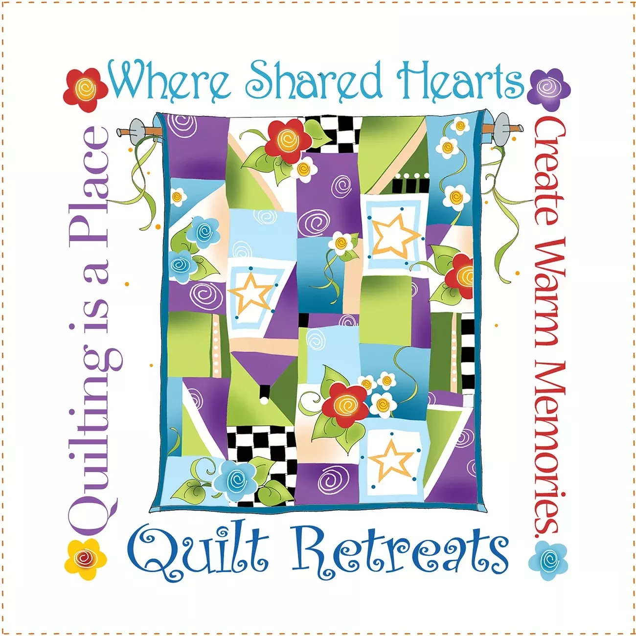 Art Panel 6in Shared Hearts