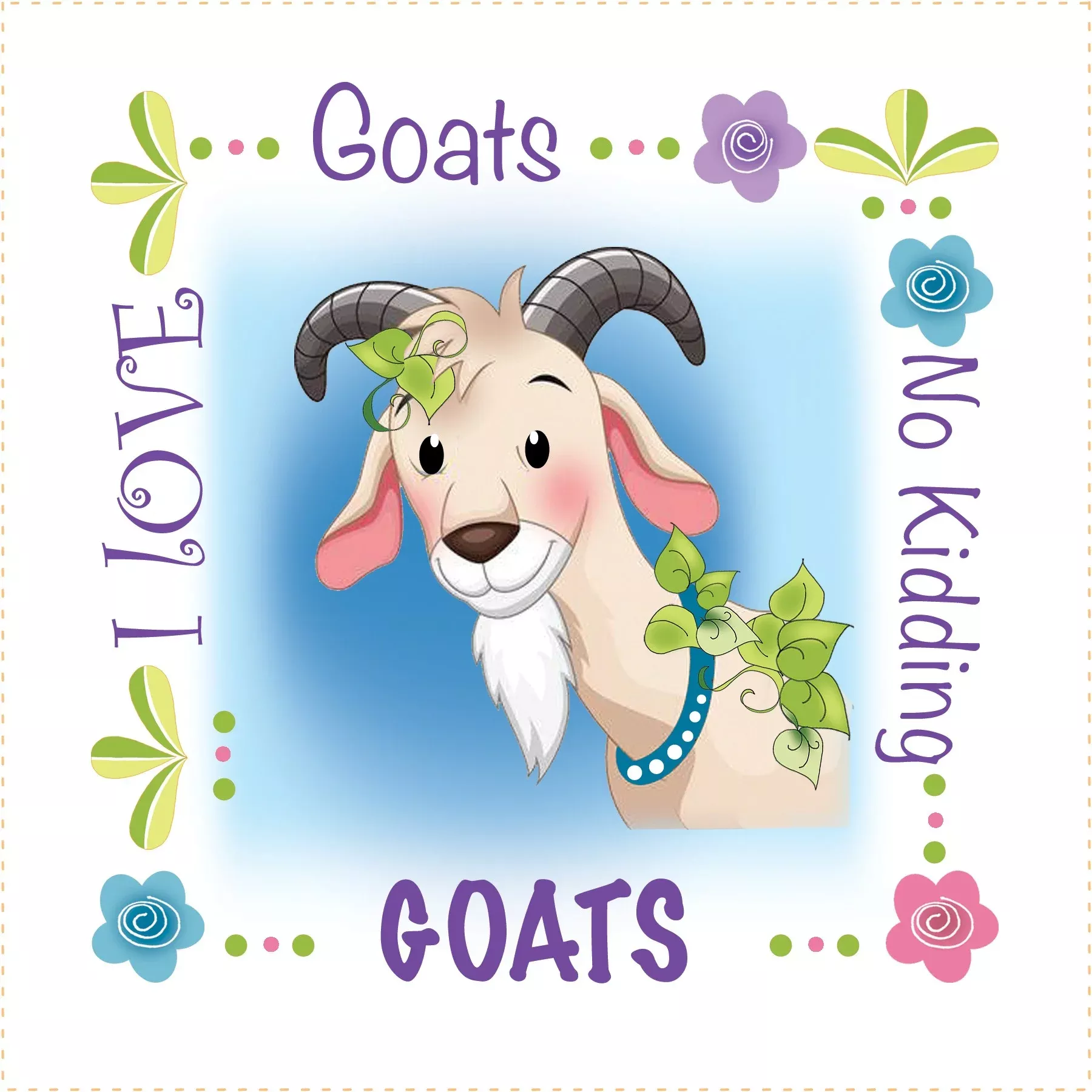 Art Panel Goat Love