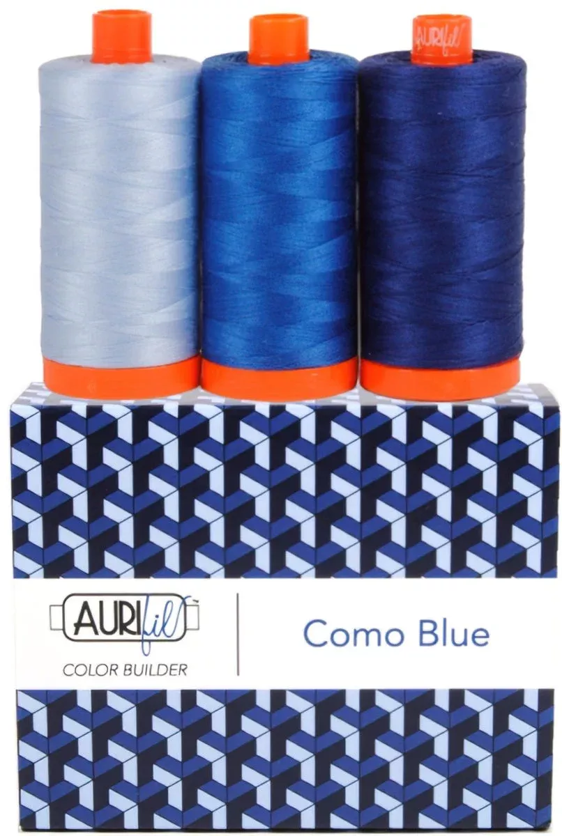 Aurifil – Como Blue Color Builder 3 pcs
