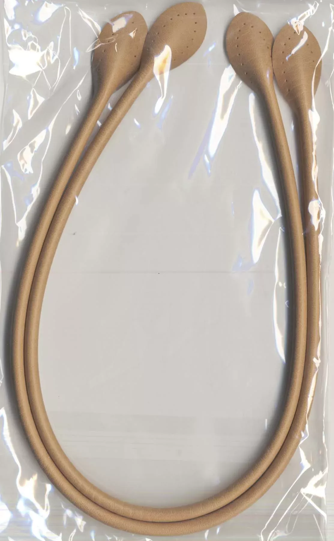 Bag Handles Leather Like 20in Beige