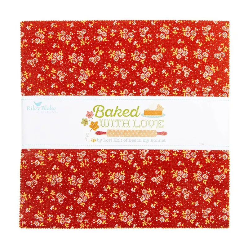 Baked With Love – Precut Quilting Cotton Fabric – 10″ Stacker