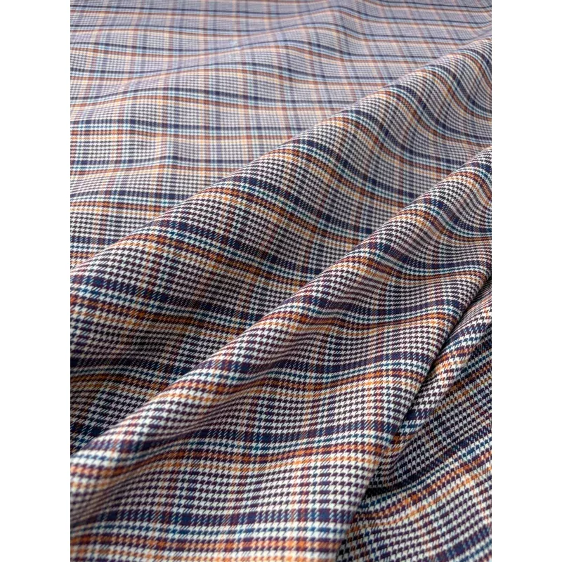 BART 036 orange/blue checkered cotton stretch