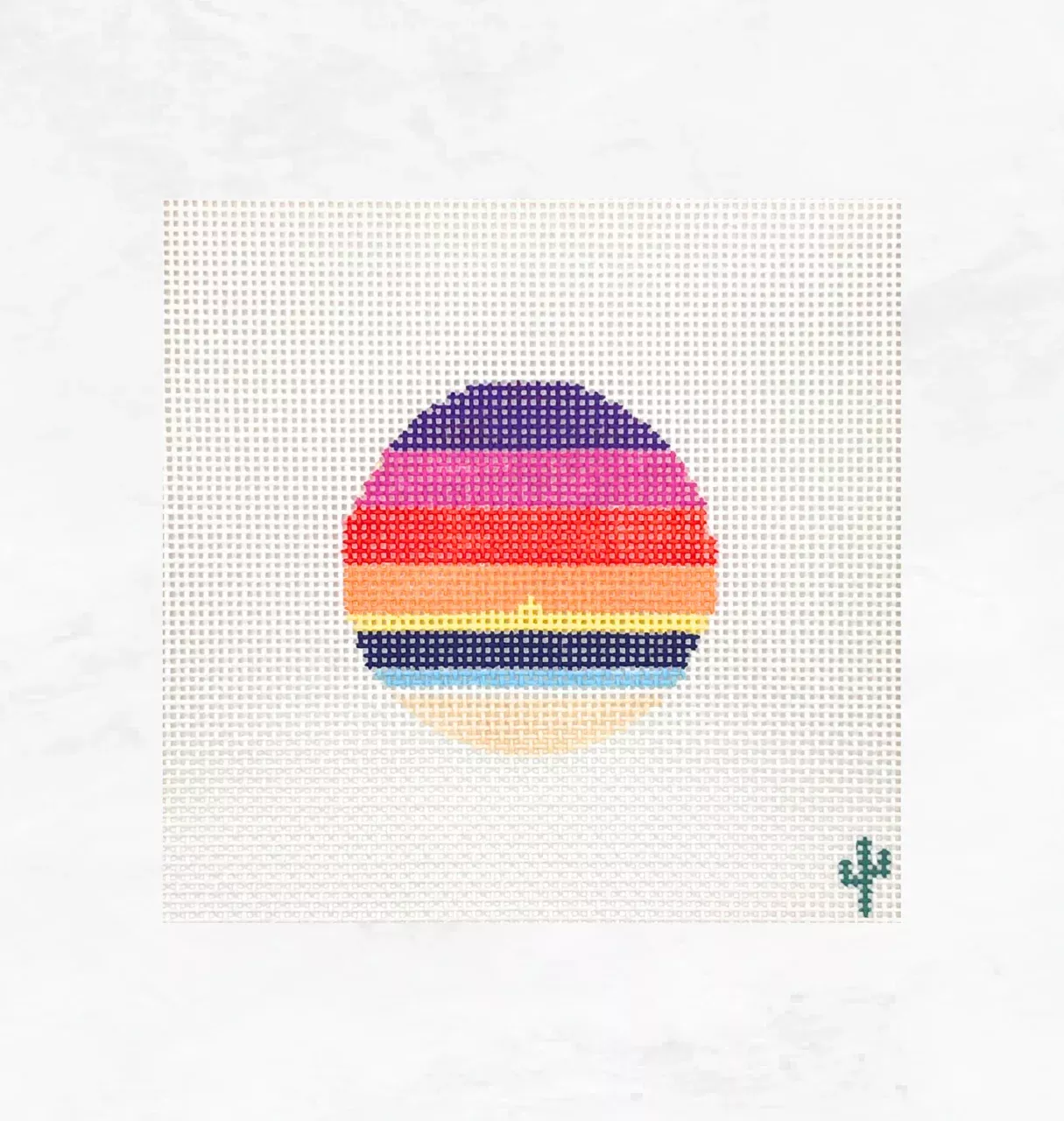 Beach Sunset Needlepoint Canvas