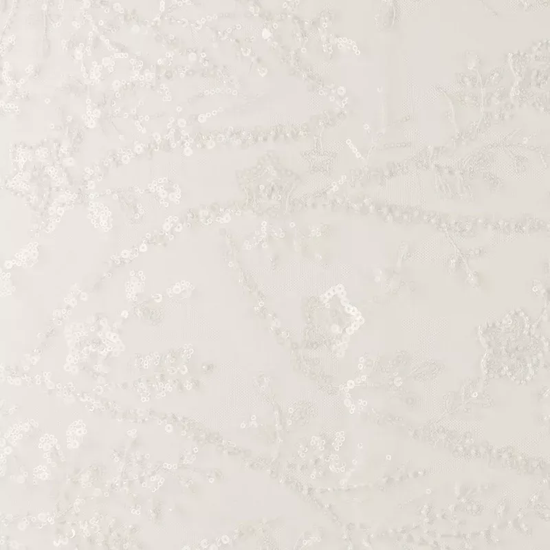 Beaded Mesh Embroidery – ELEGANZA – 001 – Offwhite