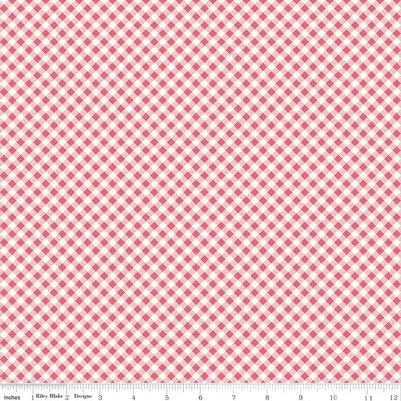 Bee Ginghams Tea Rose Lisa Yardage by Lori Holt for Riley Blake Designs