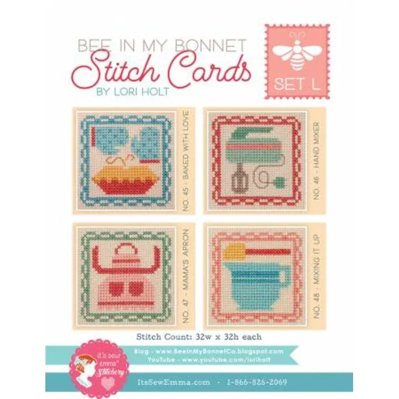 Bee In My Bonnet Stitch Cards Set L