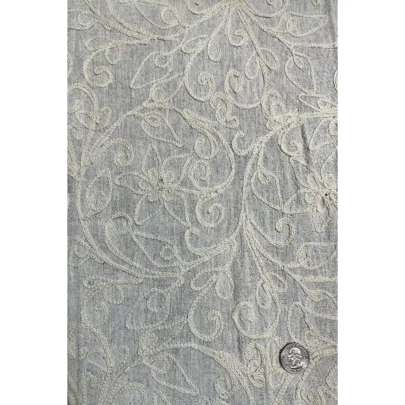 Beige Vines Cotton Novelty COT-035