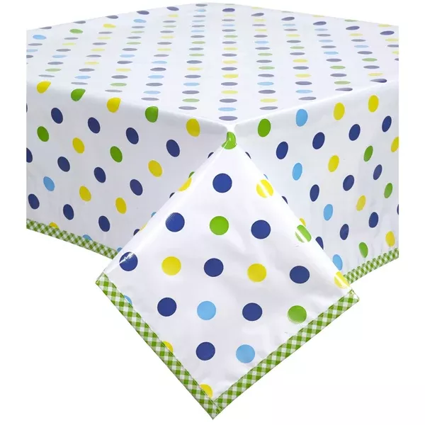 Big Dot Navy Blue Oilcloth Tablecloths