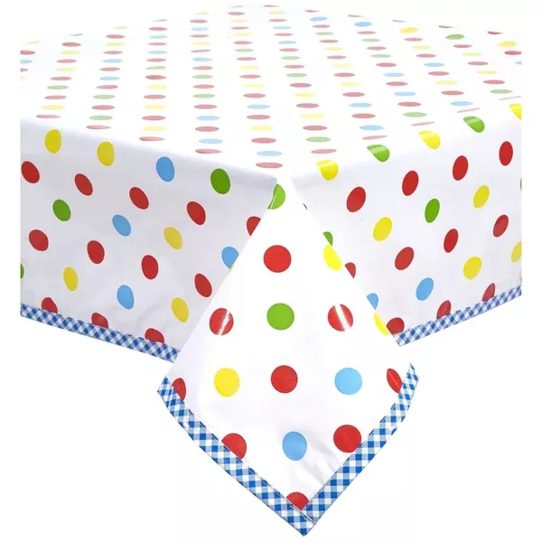Big Dot Red Oilcloth Tablecloths