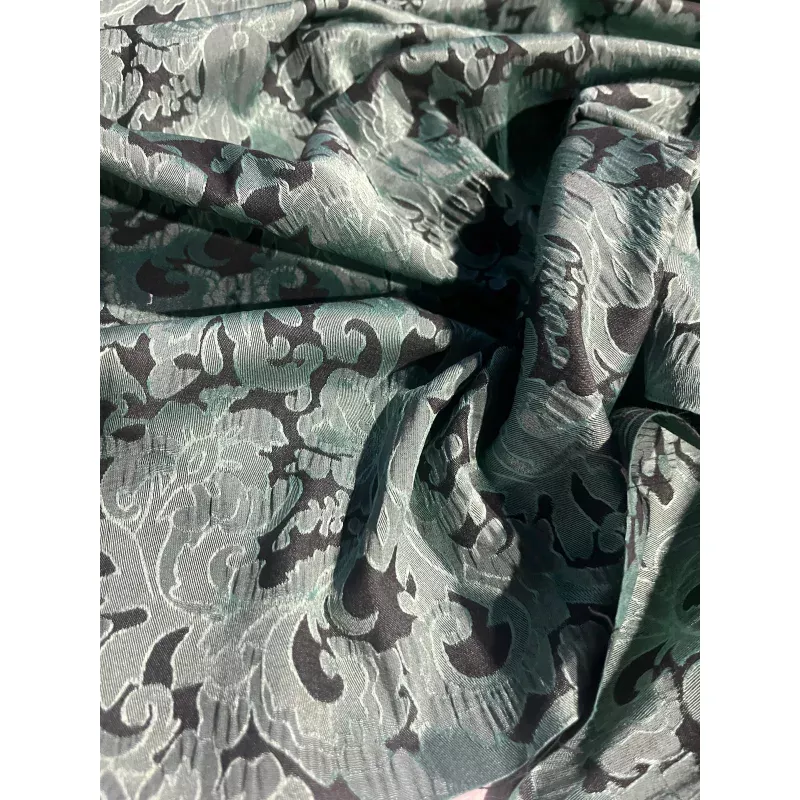 BIRMA 017 cotton stretch jacquard green wallpaper design