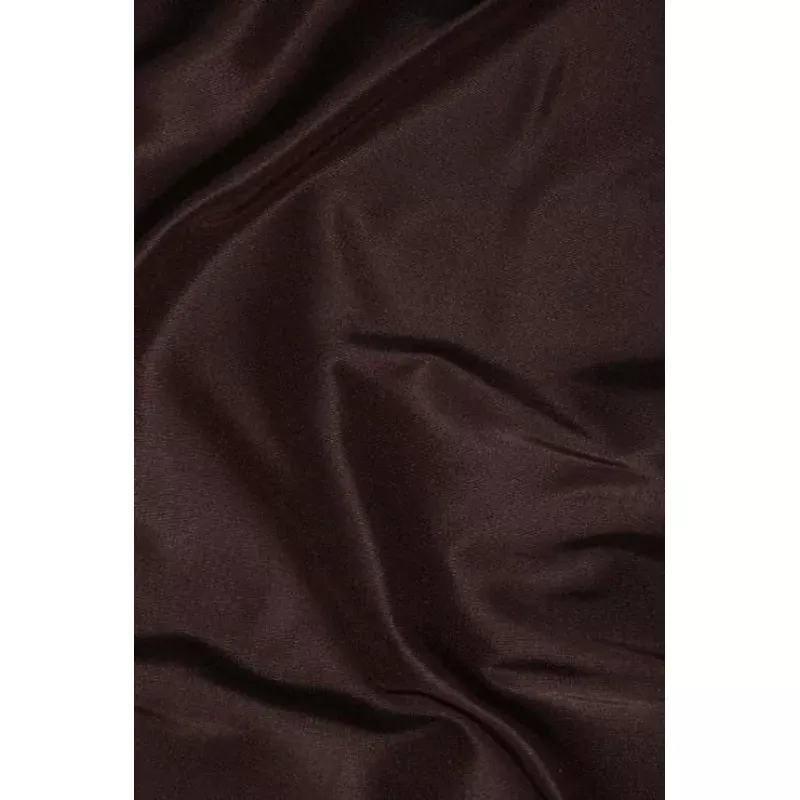Bitter Chocolate Light Taffeta Silk Fabric