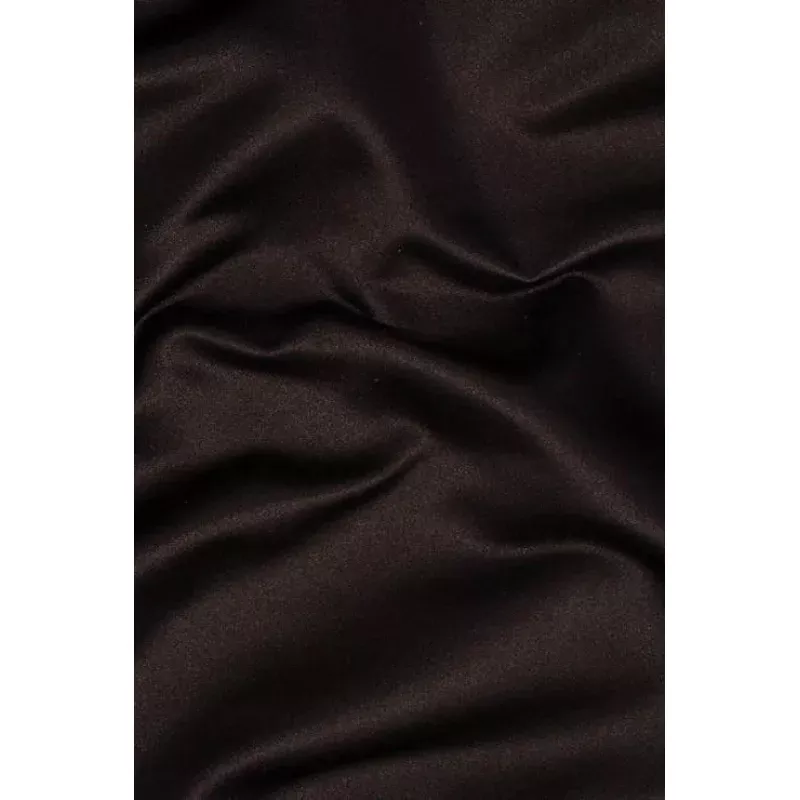Bitter Chocolate Silk Duchess Satin Fabric